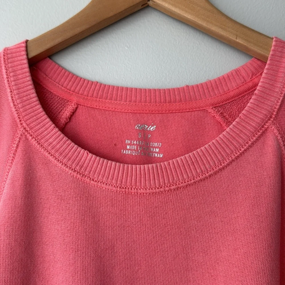 Aerie Coral Pink Sweatshirt Size Small - Picture 2 of 4